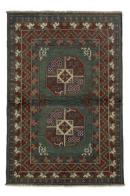  103X151 Afghan Fine Teppich Schwarz/Braun Afghanistan Carpetvista