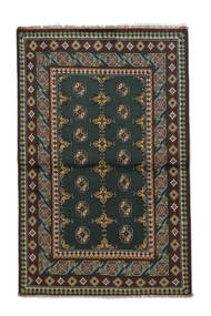  Afghan Fine Vloerkleed 96X150 Zwart/Bruin Carpetvista