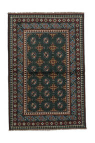  Afghan Fine Matot 98X149 Musta/Ruskea Carpetvista