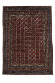  Afghan Fine Rug 246X338 Wool Black/Brown Large Carpetvista
