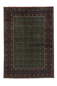  145X203 Afghan Fine Vloerkleed Zwart Afghanistan Carpetvista