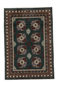 166X243 Afghan Fine Teppich Orientalischer Schwarz/Braun (Wolle, Afghanistan) Carpetvista