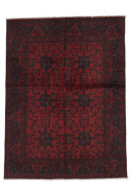 絨毯 オリエンタル アフガン Khal Mohammadi 146X196 ブラック/ダークレッド (ウール, アフガニスタン)