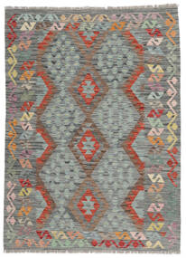  Kelim Afghan Old Stil Teppich 130X178 Dunkelgrau/Braun Carpetvista