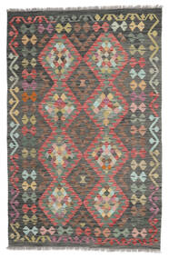  Kelim Afghan Old Style Teppe 116X177 Brun/Mørk Grønn 