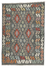  Kelim Afghan Old Stil Teppich 124X174 Dunkelgelb/Schwarz Carpetvista