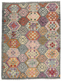 絨毯 オリエンタル キリム アフガン オールド スタイル 128X165 茶色/オレンジ (ウール, アフガニスタン)