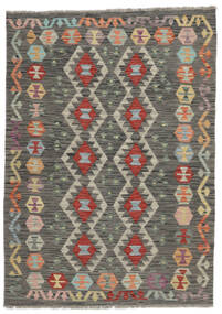  Kelim Afghan Old Style Vloerkleed 125X173 Wol Donker Geel/Zwart Klein Carpetvista