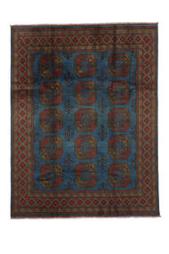  Orientalsk Afghan Fine Teppe 196X259 Svart/Mørk Rød Ull, Afghanistan Carpetvista