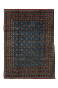  Oriental Afghan Fine Rug 190X255 Black/Brown Wool, Afghanistan Carpetvista