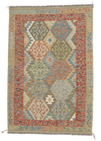  Kelim Afghan Old Style Matot 126X185 Tummankeltainen/Ruskea Carpetvista