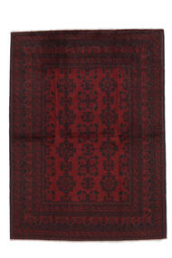 174X238 Χαλι Afghan Khal Mohammadi Ανατολής Μαύρα/Σκούρο Κόκκινο (Μαλλί, Αφγανικά) Carpetvista