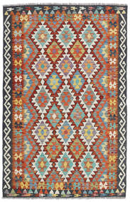  Kilim Afghan Old Style Rug 122X187 Wool Dark Red/Dark Grey Small Carpetvista