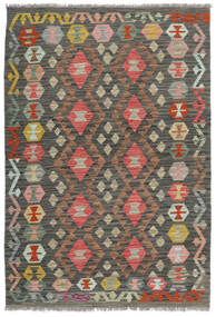  Kelim Afghan Old Stil Teppich 120X176 Schwarz/Braun Carpetvista