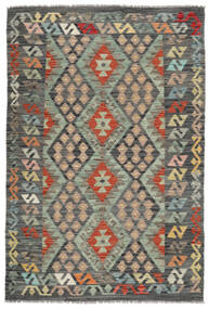  Kelim Afghan Old Style Teppe 125X186 Svart/Brun 