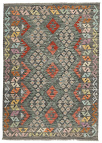  Kilim Afghan Old Style Tappeto 127X180 Di Lana Giallo Scuro/Marrone Piccolo Carpetvista