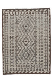 Kilim Afghan Old Style Rug 148X199 Brown/Dark Yellow Wool, Afghanistan Carpetvista