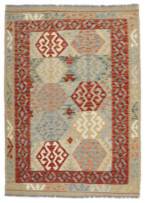  Kelim Afghan Old Style Matot 127X175 Villamatto Ruskea/Tummanpunainen Pieni Matto 