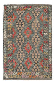  Kelim Afghan Old Stil Teppich 128X189 Schwarz/Braun Carpetvista