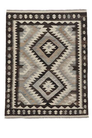 Kilim Afghan Old Style Rug 148X192 Black/Brown Wool, Afghanistan Carpetvista