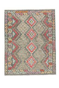  Oriental Kilim Afghan Old Style Rug 154X197 Brown/Dark Yellow Wool, Afghanistan Carpetvista