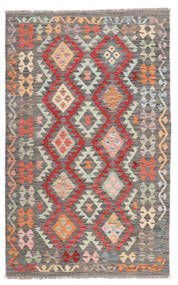  117X185 Kelim Afghan Old Style Teppe Brun/Mørk Grå Afghanistan Carpetvista