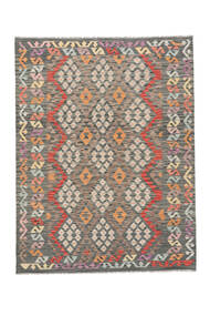 Kelim Afghan Old Style Vloerkleed 157X202 Bruin/Donker Geel Wol, Afghanistan Carpetvista