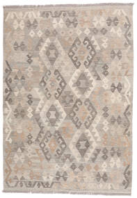  Orientalischer Kelim Afghan Old Stil Teppich 121X173 Orange/Braun Wolle, Afghanistan Carpetvista