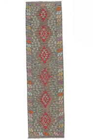  Kilim Afghan Old Style Tappeto 80X300 Di Lana Marrone/Giallo Scuro Piccolo Carpetvista