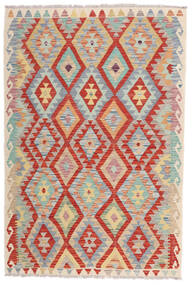  Orientalischer Kelim Afghan Old Stil Teppich 126X183 Braun/Beige Wolle, Afghanistan Carpetvista