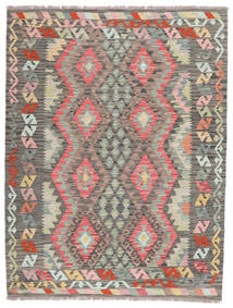  Kelim Afghan Old Style Matot 139X180 Ruskea/Tummankeltainen Carpetvista