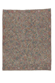Kelim Afghan Old Stil Teppich 169X206 Braun/Dunkelgelb Wolle, Afghanistan Carpetvista