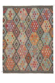Kilim Afghan Old Style Rug 156X206 Brown/Dark Red Wool, Afghanistan Carpetvista