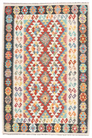 126X184 Kilim Afghan Old Style Rug Oriental Beige/Black (Wool, Afghanistan) Carpetvista