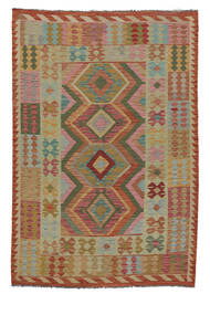  Kilim Afghan Old Style Rug 150X220 Wool Brown/Dark Yellow Small Carpetvista