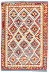 絨毯 キリム アフガン オールド スタイル 125X185 ダークレッド/オレンジ (ウール, アフガニスタン)