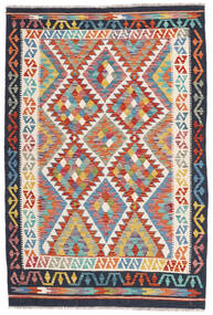 123X180 Kelim Afghan Old Style Vloerkleed Oosters Zwart/Beige (Wol, Afghanistan) Carpetvista