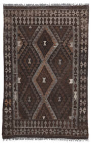 絨毯 オリエンタル キリム アフガン オールド スタイル 120X180 ブラック/茶色 (ウール, アフガニスタン)