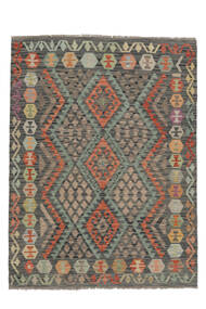 Tapete Oriental Kilim Afegão Old Style 150X198 Castanho/Amarelo Escuro (Lã, Afeganistão)