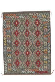 Tapete Oriental Kilim Afegão Old Style 146X198 Castanho/Preto (Lã, Afeganistão)