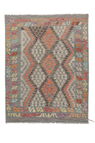 絨毯 オリエンタル キリム アフガン オールド スタイル 149X189 ダークグレー/茶色 (ウール, アフガニスタン)