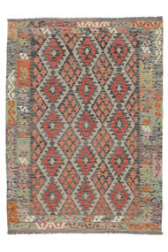Tapete Oriental Kilim Afegão Old Style 153X206 Castanho/Preto (Lã, Afeganistão)