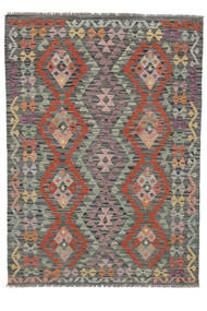 Tapete Oriental Kilim Afegão Old Style 143X199 Verde Escuro/Vermelho Escuro (Lã, Afeganistão)