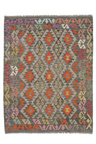 絨毯 オリエンタル キリム アフガン オールド スタイル 149X196 茶色/ブラック (ウール, アフガニスタン)