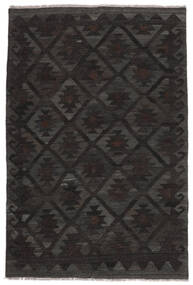 絨毯 キリム Ariana 128X187 ブラック (ウール, アフガニスタン)