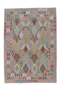 180X247 Kilim Afghan Old Style Rug Oriental Brown/Red (Wool, Afghanistan) Carpetvista