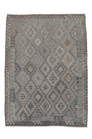  Oriental Kilim Afghan Old Style Rug 178X237 Dark Grey/Dark Yellow Wool, Afghanistan Carpetvista
