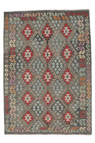  Kilim Afghan Old Style Rug 176X246 Wool Brown/Dark Yellow Carpetvista