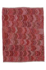  Kilim Afghan Old Style Rug 147X189 Wool Dark Red Small Carpetvista