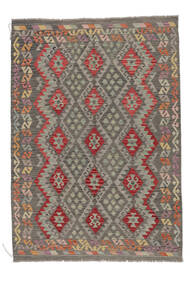 175X249 Kelim Afghan Old Stil Teppich Orientalischer Braun/Dunkelgelb (Wolle, Afghanistan) Carpetvista